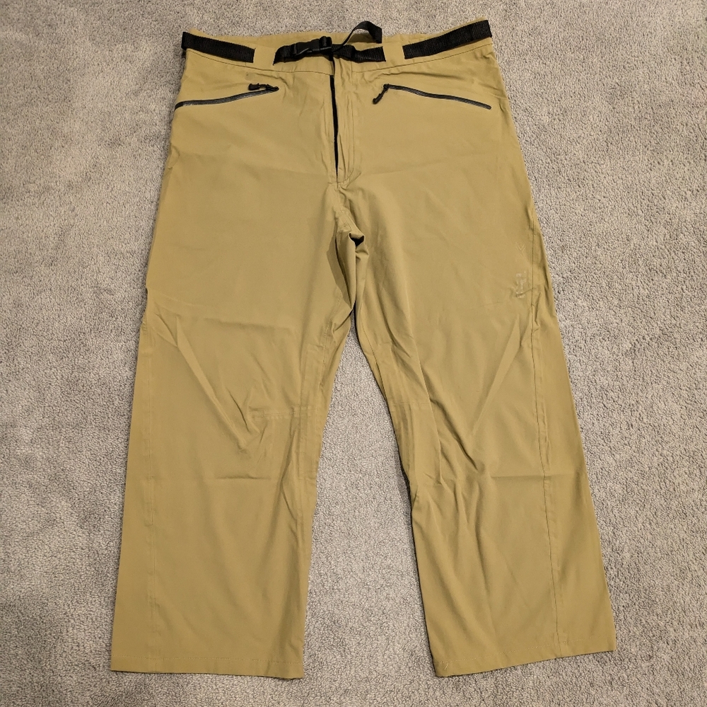RLX Ralph Lauren Men's Waterproof Golf Pants Tan Sz XXL Nylon Loose Hiking Snow